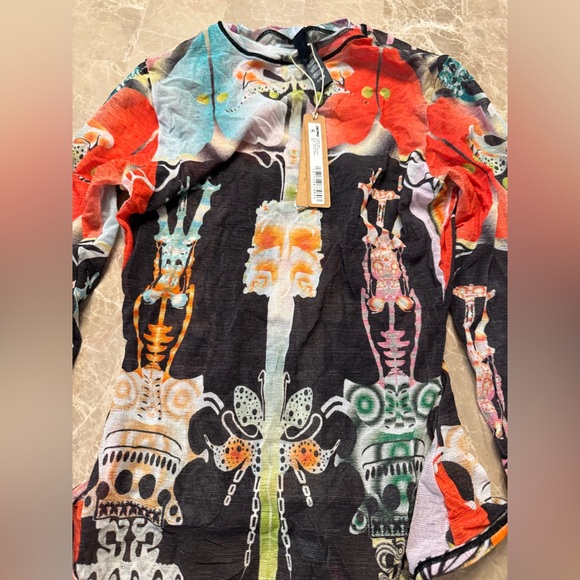 SKIMS SUMMER MESH LONG SLEEVE BODYSUIT SIZE L - Picture 3 of 9